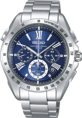 SEIKO BRIGHTZ controlled chronograph solar radio blue SAGA069 men's