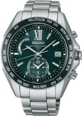SEIKO BRIGHTZ world time solar radio titanium green dial SAGA097 [Japan Import]