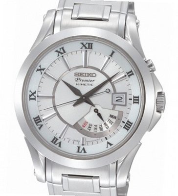 Seiko Premier Premier Kinetic Retrograde Tagesanzeige