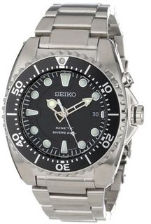 Seiko SKA371P1 Kinetic Dive Silver-Tone