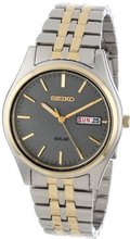 Seiko SNE042 Two-Tone Solar Charcoal Dial