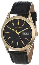 Seiko SNE054 Solar Strap Black Dial