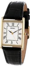 Seiko SNF672 Dress Black Leather Strap
