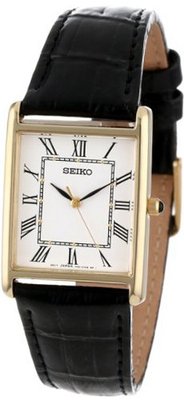 Seiko SNF672 Dress Black Leather Strap