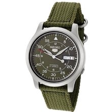 Seiko SNK805 Seiko 5 Automatic Green Canvas Strap Casual