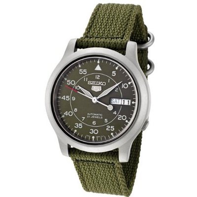 Seiko SNK805 Seiko 5 Automatic Green Canvas Strap Casual