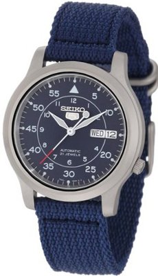 Seiko SNK807 Seiko 5 Automatic Blue Canvas Strap