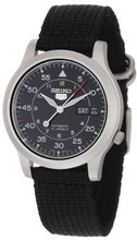 Seiko SNK809 "Seiko 5" Automatic with Black Canvas Strap