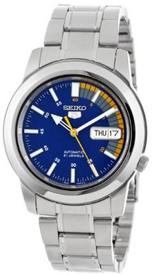Seiko SNKK27 Seiko 5 Automatic Blue Dial Stainless-Steel Bracelet