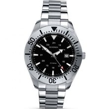 Gents Sekonda Stainless Steel Bracelet With Black Dial Model 3402