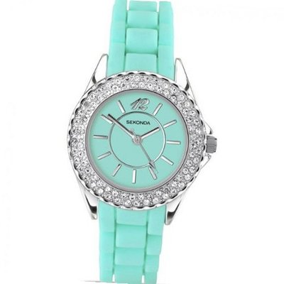 Party Time by Sekonda Crystal set Mint coloured silicon 4650