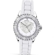 Party Time by Sekonda white silicon with Diamante Heart 4606