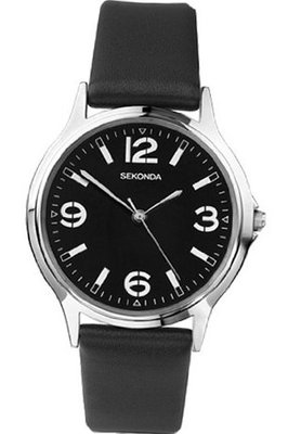 Sekonda Black Dial Gents Strap