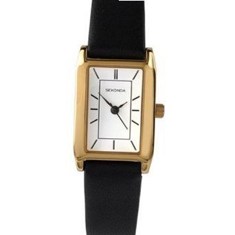 Sekonda Classic Ladies White Dial Black Strap Dress 4283