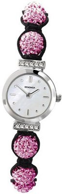 Sekonda Crystalla 4713 Pink Beaded Chord Bracelet
