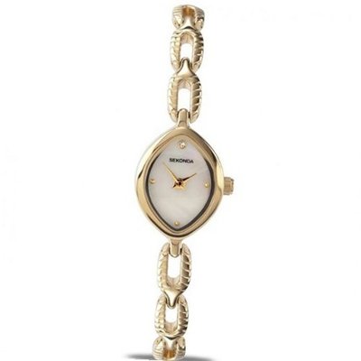 Sekonda Ladies Analogue Mother Of Pearl Dial Gold Tone Bracelet Strap 4289