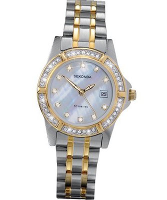Sekonda Ladies Bi-Colour Twilight Pearl Bracelet