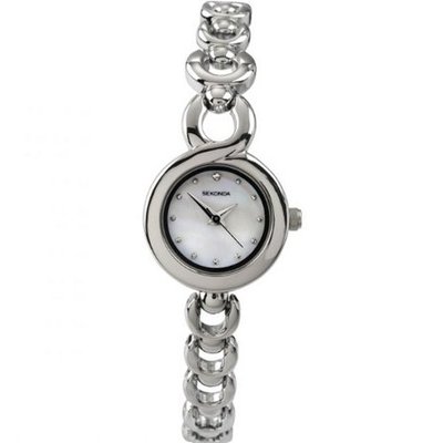 Sekonda Ladies Silver Bracelet Round Mother Of Pearl Dial 4337