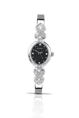 Sekonda Quartz with Black Dial Analogue Display and Silver Bracelet 4552.27