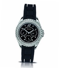 Sekonda Quartz with Black Dial Chronograph Display and Black Silicone Strap 4516.71