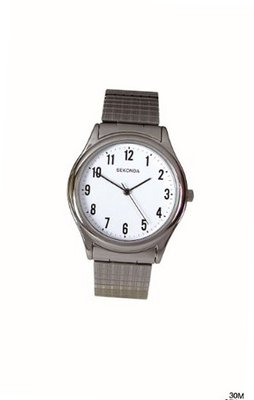 Sekonda Quartz with White Dial Analogue Display and Silver Stainless Steel Bracelet 3751.27