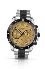 Sekonda Quartz with Yellow Dial Analogue Display and Two Tone Stainless Steel Bracelet 3506.27