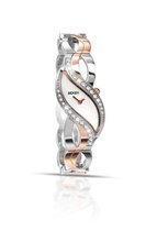 Seksy by Sekonda Quartz with White Dial Analogue Display and Two Tone Stainless Steel Bracelet 4651.37