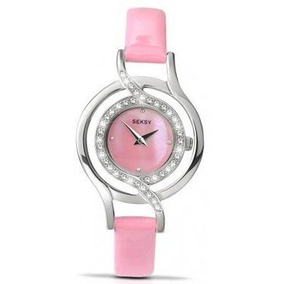 Ladies Pink Leather Stone Set