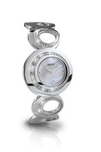 Seksy 4199 Ladies Eclipse Stone Set Case Mother of Pearl Dial