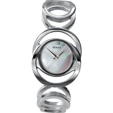 Seksy 4417 Ladies MOP Dail SS Rings Bracelet