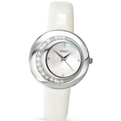 Seksy by Sekonda Ladies Stone Set Cream Coloured 4487