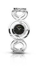 Seksy by Sekonda Quartz with Black Dial Chronograph Display and Silver Stainless Steel Bracelet 4558.37