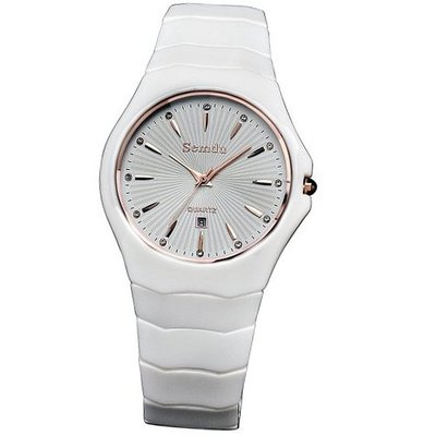 Semdu SD6005G White Ceramic Dial with Rose Mark