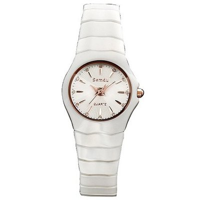 Semdu SD6005L White Ceramic Dial with Rose Mark