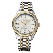 Semdu SD7011G Rose Gold Plating and Stainless Steel Two-Tone Black Dial