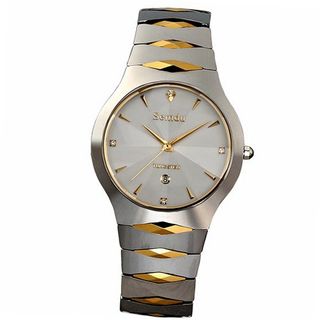 Semdu SD8003G White Dial Tungsten Steel Two-Tone