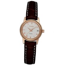 Semdu SD9010L Rose Gold and Brown Leather White Dial
