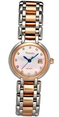 Semdu SD9021G Rose Gold Stainless Steel Black Dial