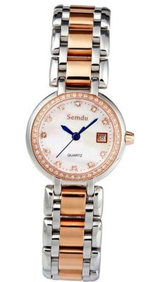Semdu SD9022G Rose Gold Stainless Steel Black Dial