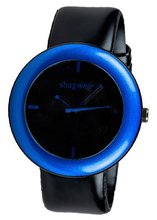 Trendy Large Dial Buckle Strap by Shagwear Cobalt Blue & Black