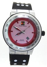 SHAO PENG Calendar Date Tachymeter Bezel White Polka Dot Rubber Band Analogue Quartz es