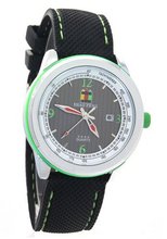 SHAO PENG Date Black Rubber band Water Resistant Analogue Quartz es