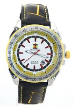 SHAO PENG Date Stationary Bezel Multicolour Leather Strap Analogue Quartz es