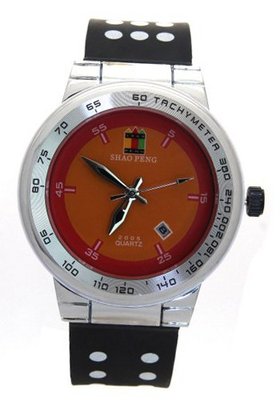 SHAO PENG Date Waterproof White Polka Dot Rubber Strap Analogue Quartz Wrist es