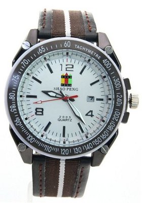 SHAO PENG Fashion Date Water Resistant Multicolour Strap Stainless Steel Analog Quartz es