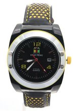 SHAO PENG Genuine Leather Strap Stationary Bezel Date Buckle Analogue Quartz es