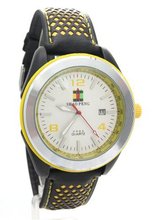 SHAO PENG  Multicolour Genuine Leather band White Dial Waterproof Date Analog Quartz es