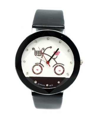 Black with pink glitter hearts and Rhinestones Bike 7" to 8 3/8"