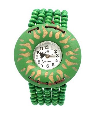 Green Wood Resort Stretch Wrist Size 6" to 8"