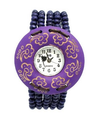 Purple Wood Resort Stretch Wrist Size 6" to 8"